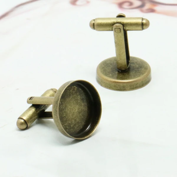 16mm 8pcs High Quality Copper Cufflinks Blank Base,Fit 16mm Glass Cabochons Jewelry Making Clothing & Accessories
