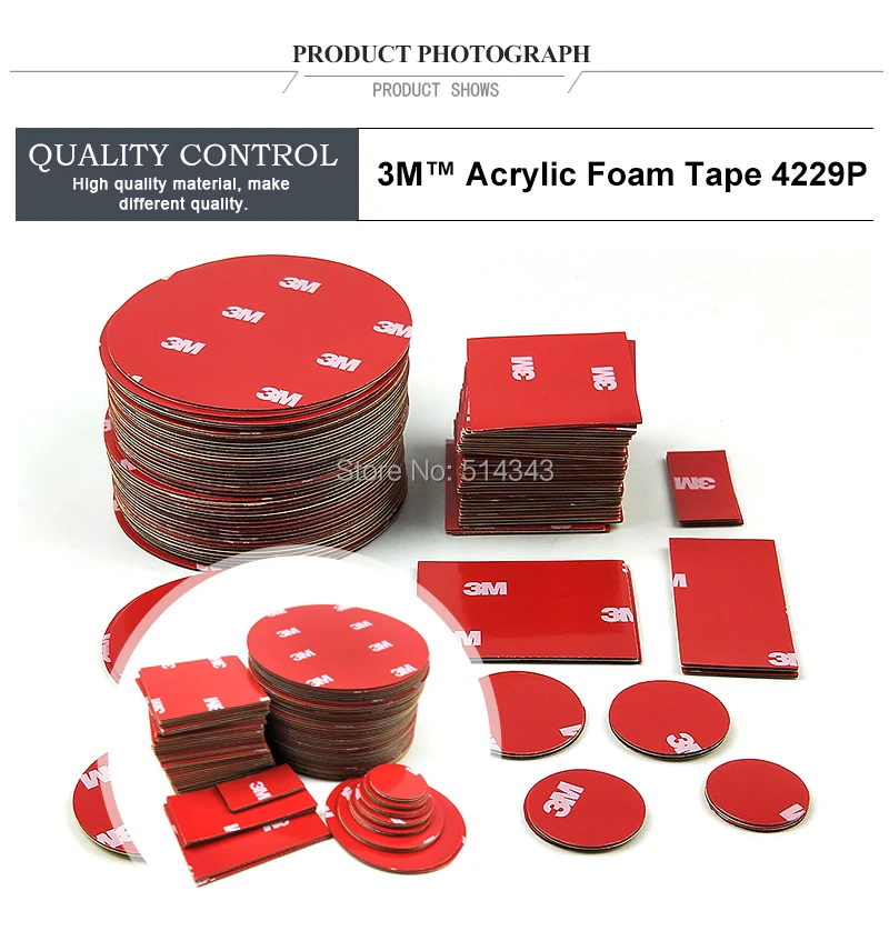 3M 4229P двухсторонняя поролоновая лента высокого качества акриловая пена адгезивная для крепления автомобиля интерьерная Наклейка