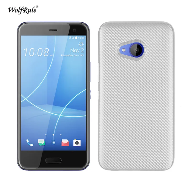 WolfRule sFor Case HTC U11 Life Cover Luxury Full Protection Carbon Fiber Brushed Soft TPU For |