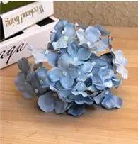 Yoshiko 15 см/5,9" Искусственные цветы из шелка гортензии цветок для свадебного украшения вечерние домашнее украшение цветок невесты - Цвет: old blue