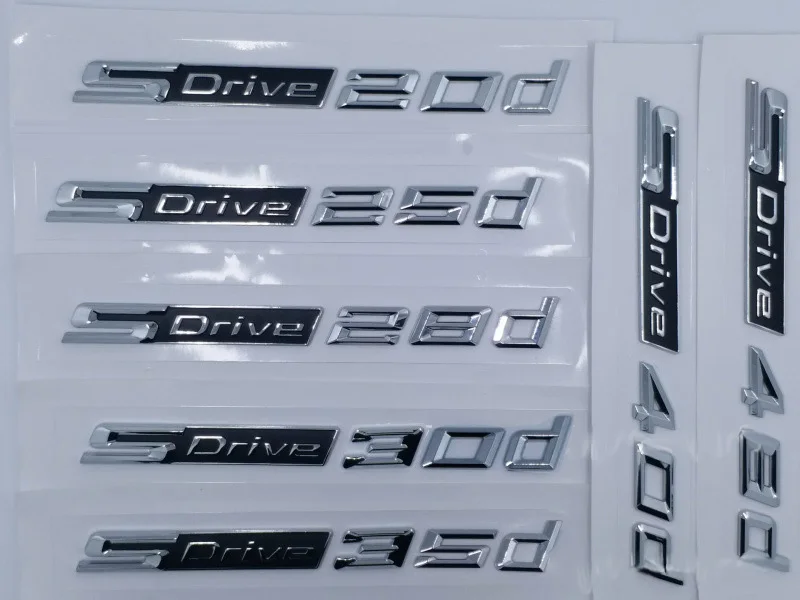 

2pcs ABS Original Quaity Sdrive20d 25d 30di 35d 40d emblem sticker for BMW F12 F35 E71 X1 X3 X5 X6 GT Z4