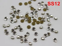 clear white ss12 point back rhinestones gems glass chatons strass nail art craft gems