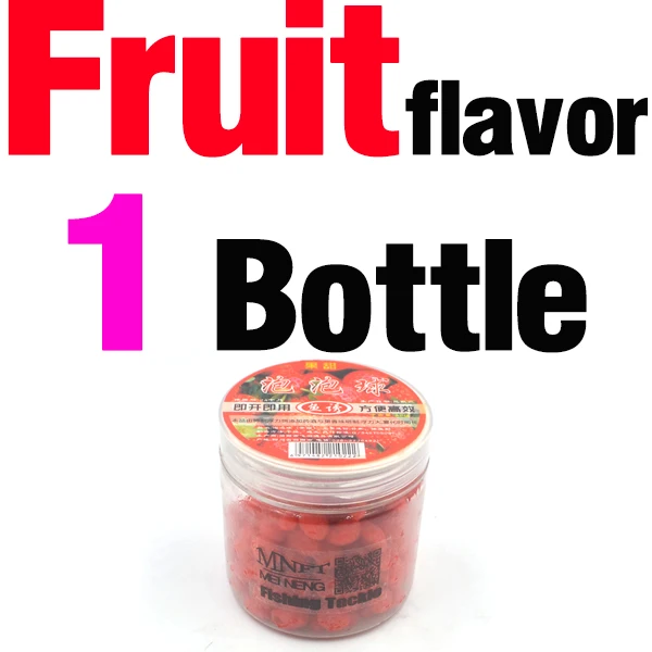 Fruit flavor 1Bottle MNFT 1 бутылка поп плавающий Карп Рыбалка зерновые фрукты вкус приманка Мячи кормушка искусственный Карп Bola приманки Isca De Pesca - Цвет: Fruit flavor 1Bottle