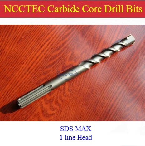 [SDS MAX] 35*350mm 1.4'' NCCTEC alloy wall core drill bits NCP35M350 for bosch drill machine FREE shipping | tile coring pits