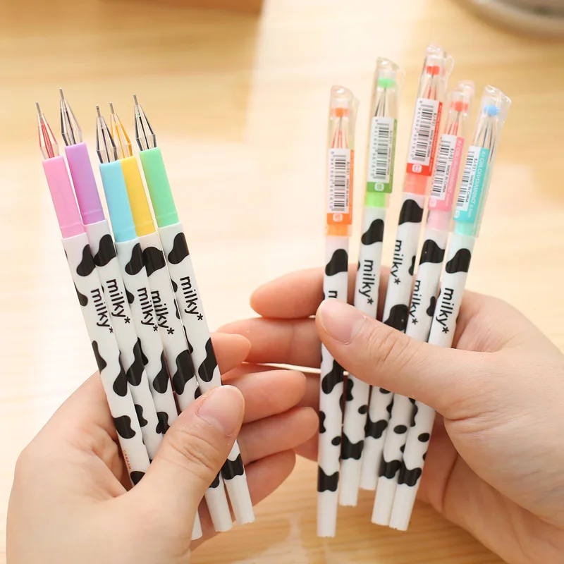 12 Цвета Млечный Серии Корейский Алмаз Цветные Гелевые Ручки Ровное