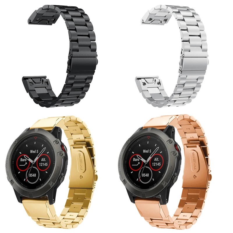 

26mm stainless steel For Garmin Fenix 3/3 HR smart Watch Band for Garmin Fenix 5X plus Quick Replacement Fit Band bracelet strap