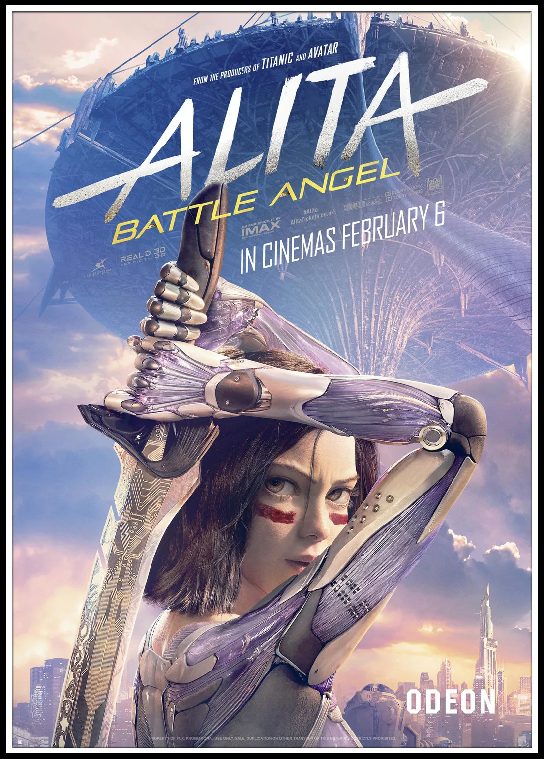 Постер Alita Battle Angel новинка 2019 постеры в виде фильма белая бумага картина на стену
