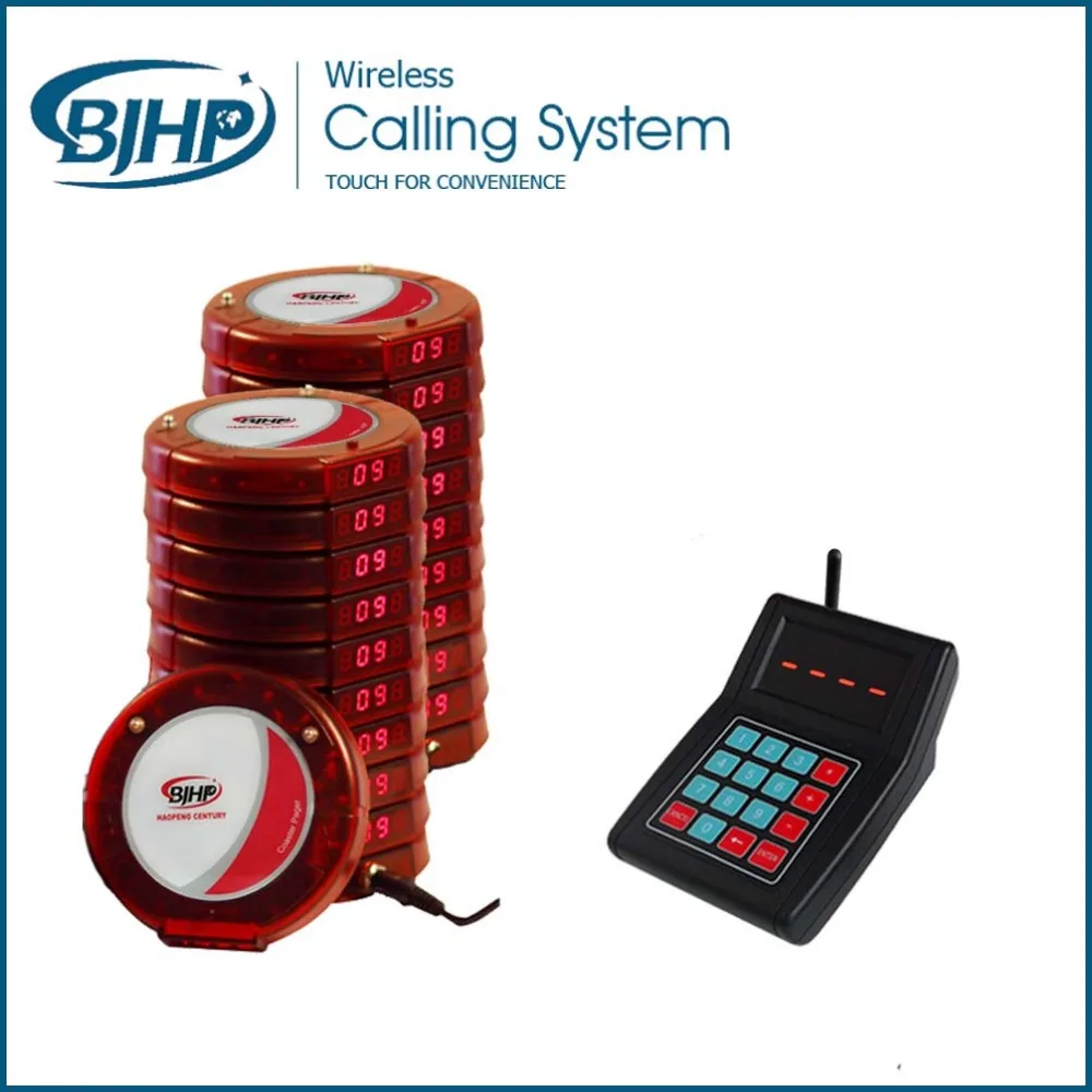 Заводская цена беспроводной ресторанный звонок для стола с одним передатчиком и