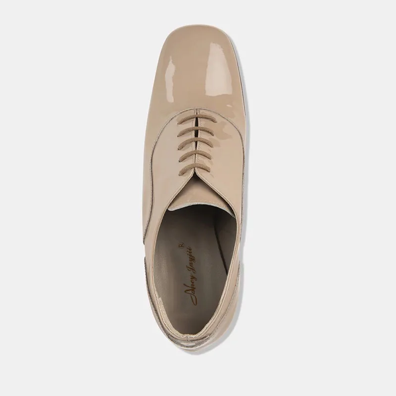 spesifikasi Wanita Sepatu Wanita Dewasa Wanita Pompa Padat Square Heels Square Toe Renda-Up Cross-Tied Kasual Dasar Fashion Leisure 2019