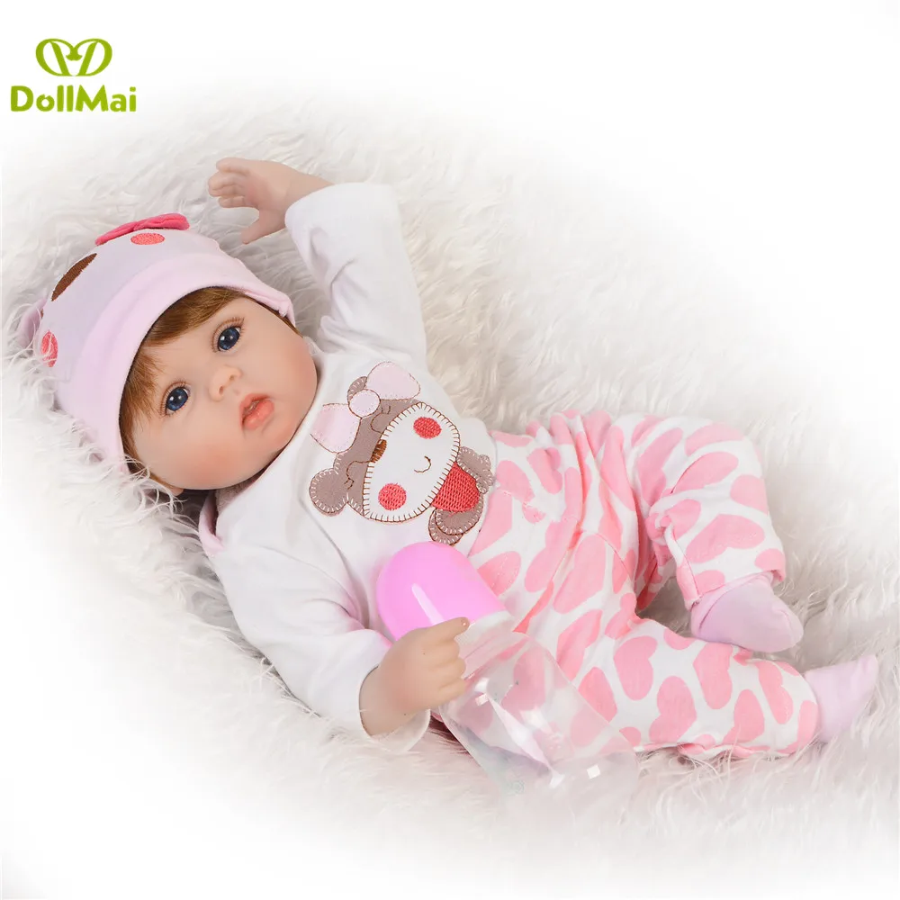 Reborn girl baby dolls toys real cute 42cm vinyl newborn toddler alive babies reborn gift for child bebes menina | Игрушки и хобби