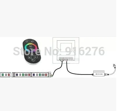 TM083 2 4G RF пульт + RGB DMX контроллер настенный сенсорный управления 3CH x 4A Бесплатная