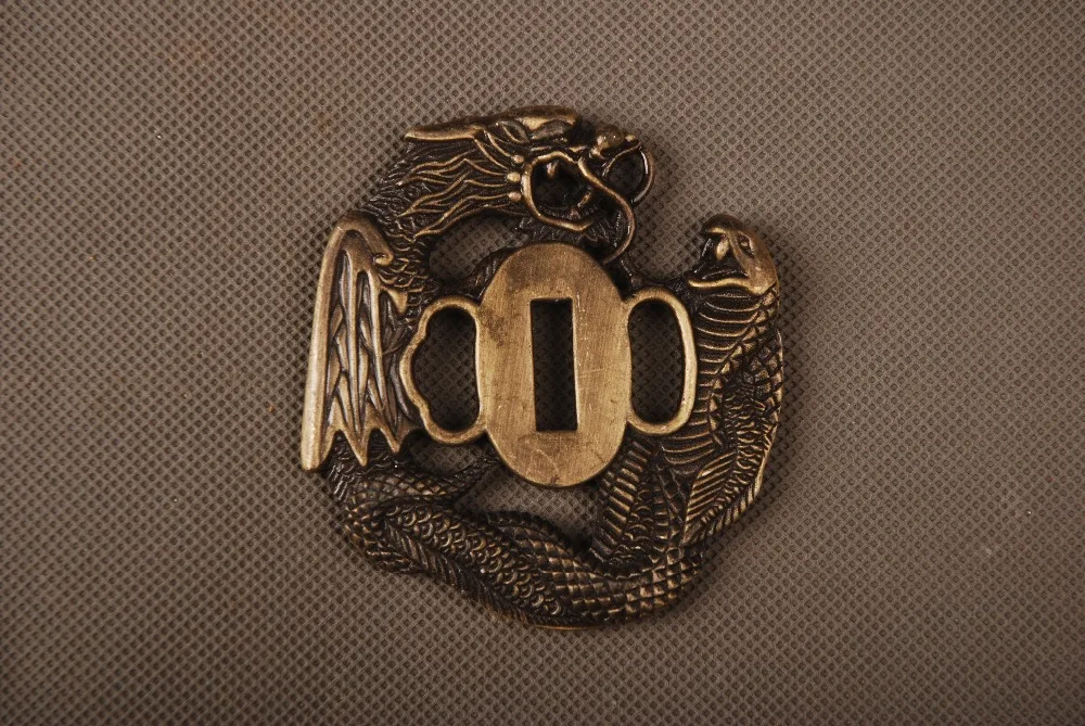 Новый стиль специальный резной Меч дракона фитинг из сплава Tsuba защита рук для