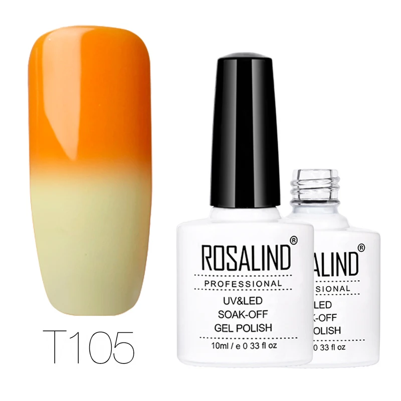 05 ROSALIND 10 мл Гель-лак для ногтей Хамелеон Температура Цвет меняющий лак для ногтей меняющий цвет под воздействием тепла УФ Гель-лак для ногтей - Цвет: 05