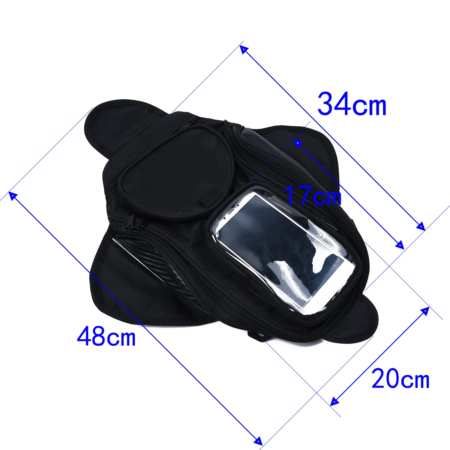 Magnetic Motorcycle Bike Travel Saddlebag Oil Fuel Gas Tank Bag With Window New | Автомобили и мотоциклы