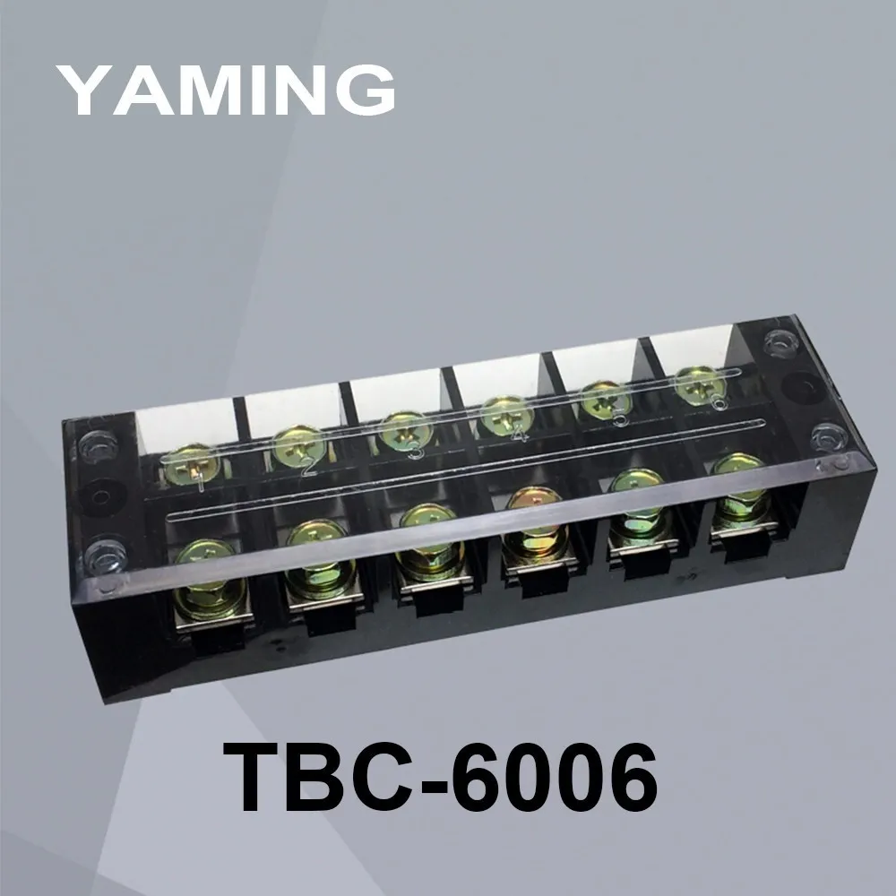5шт./лот Φ TB 606 60A/6P Клеммная колодка лента двухрядный винтовой барьер фиксирующий