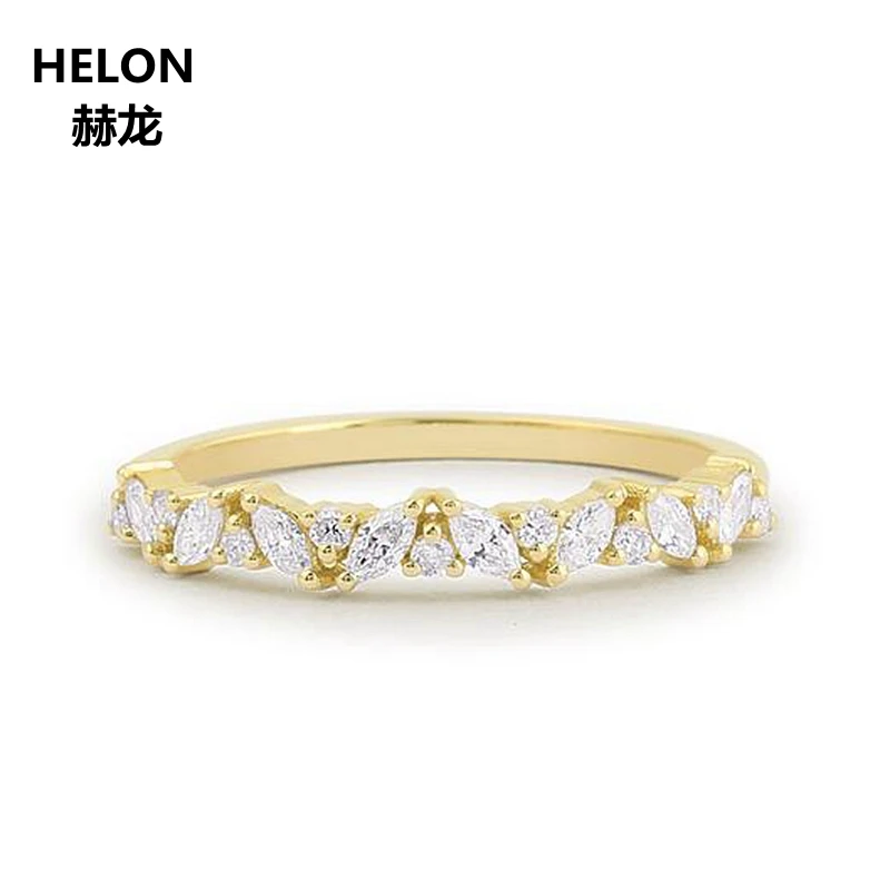 

0.3CT Natural Diamonds Engagement Wedding Ring Band Solid 14k Yellow Gold Women Marquise Diamonds Ring