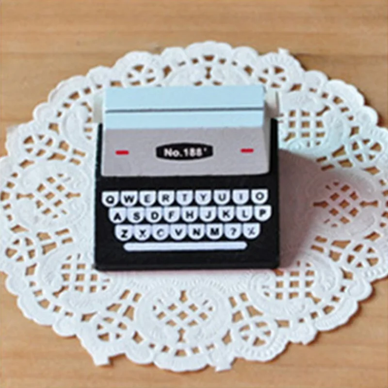 Настольная мини машинка для письма в стиле ретро фигурки деревянный зажим