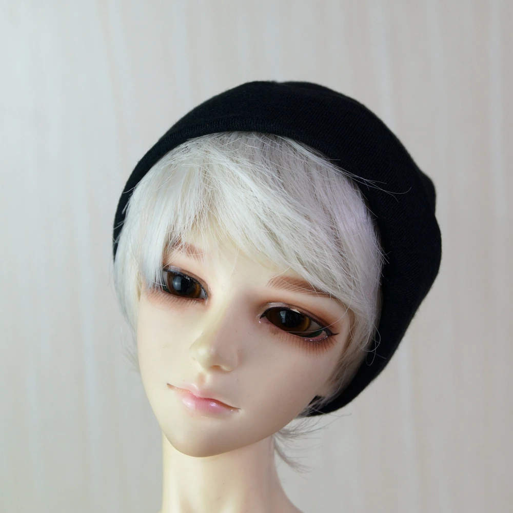 Черная шапка бини для 1/6 11 &quot1/4 17&quot 1/3 24 &quot60 см высокая SD MSD YOSD DK DZ AOD DD BJD кукла