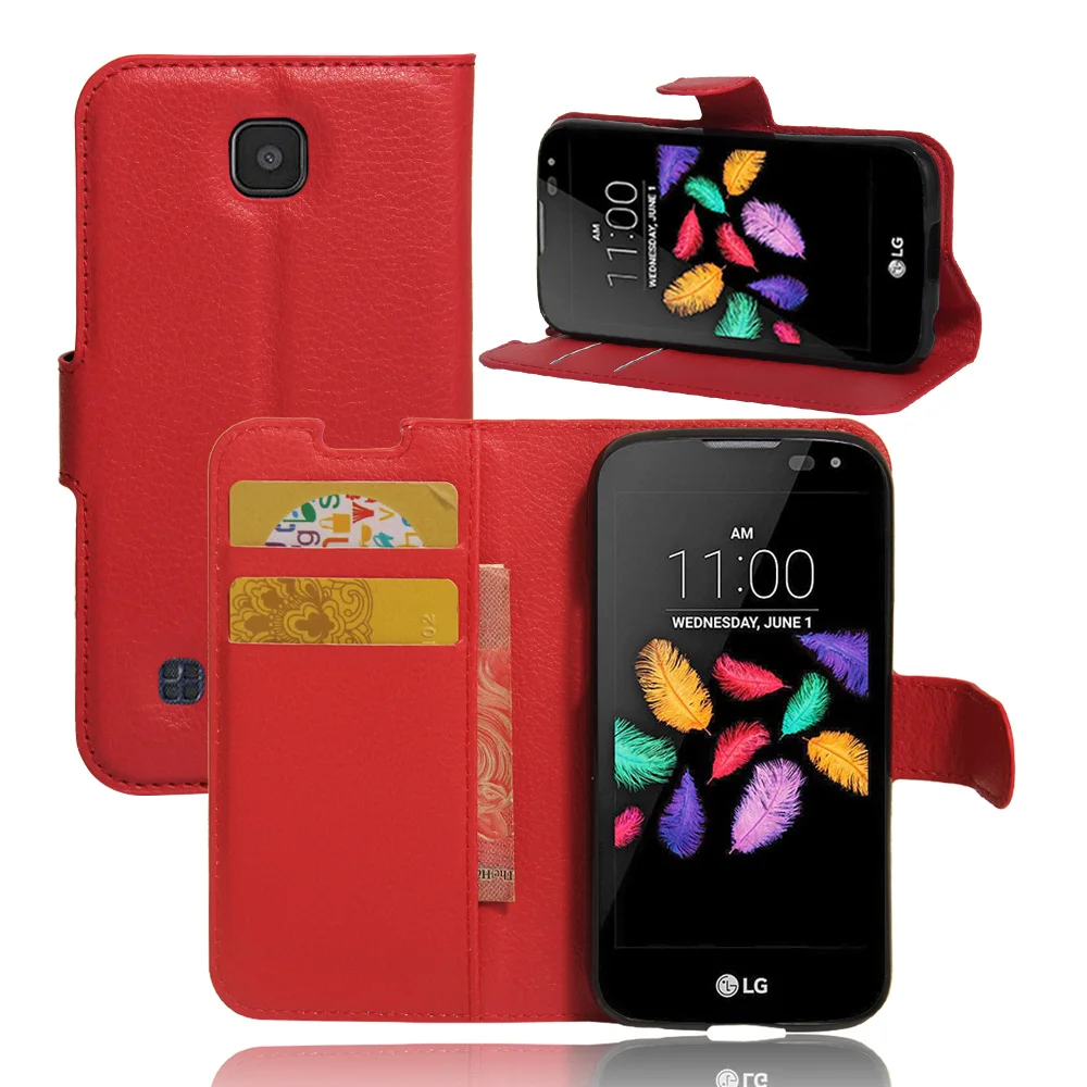 Оригинальный чехол кошелек из искусственной кожи для LG K3 G4 телефона с функцией