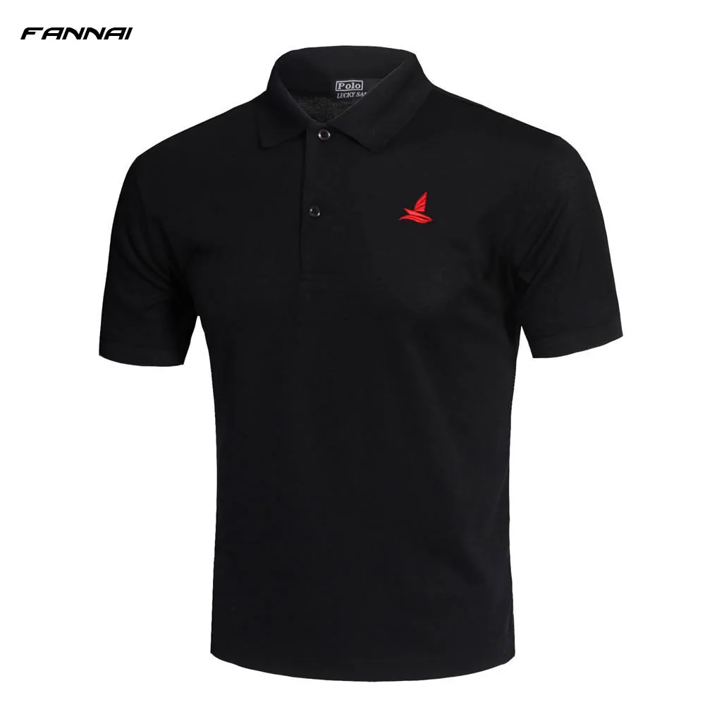 BlackCSL01P Высокое качество Camisa Polo приталенная Мужская рубашка из хлопка с отложным воротником Летняя мужская рубашка поло модная Повседневная рубашка поло - Цвет: BlackCSL01P