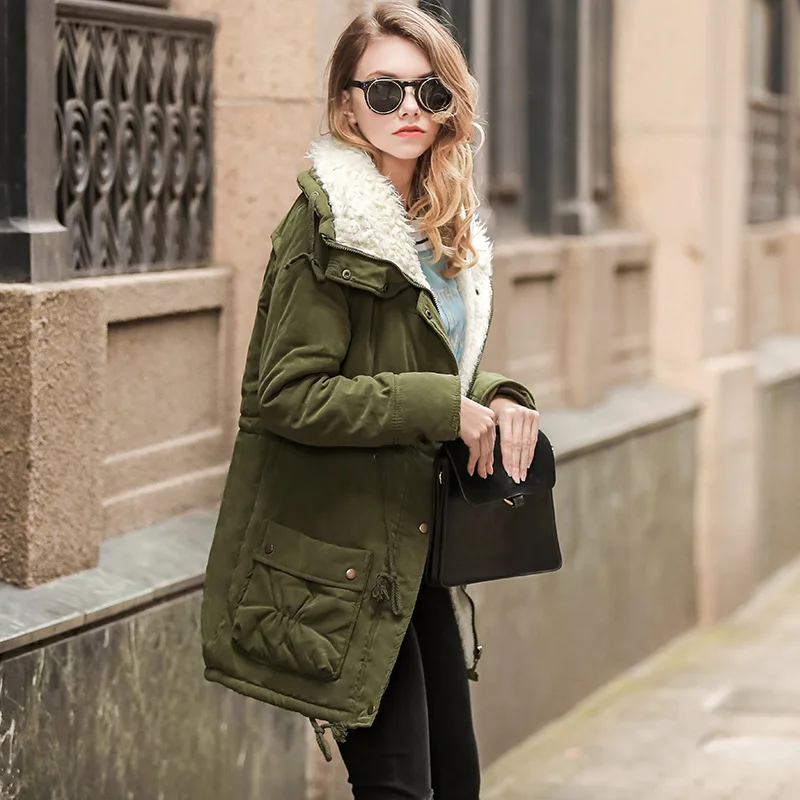Новинка 2017 года Зима Стеганое пальто Для женщин повседневные с длинным рукавом