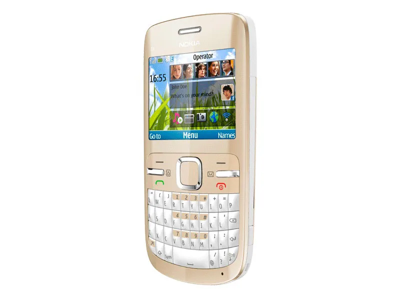 Nokia C3 Оригинал разблокирован nokia C3/C3 00 мобильный телефон WIFI бар 2MP синий золотой
