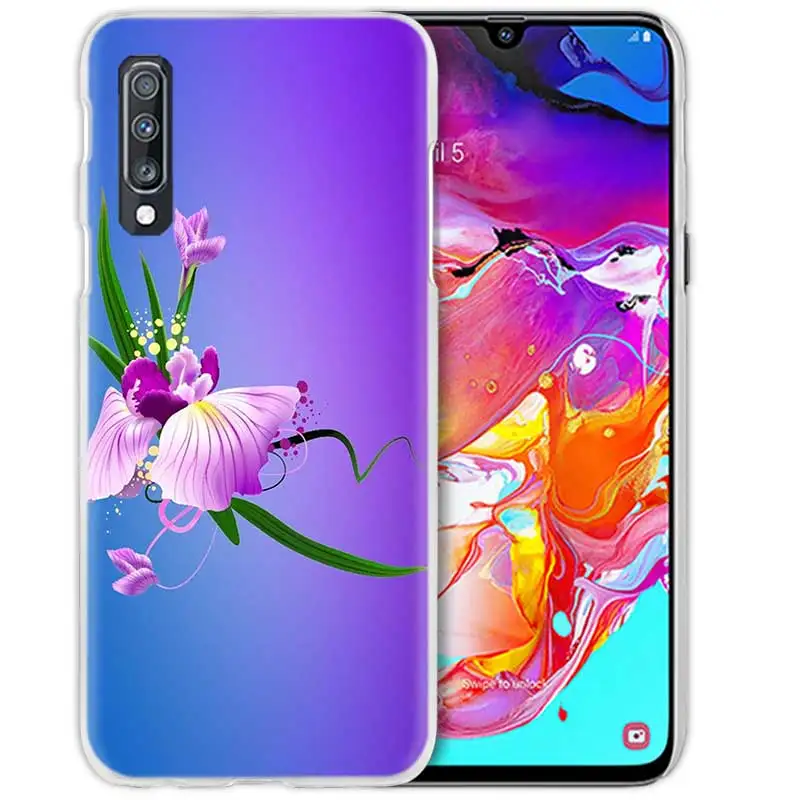 10 Цветы орхидеи Цветной корпус для samsung Galaxy A50 A70 A80 A20e A60 A40 A30 A20 A10 A8 A6 плюс A9 A7 жесткий чехол для телефона pc - Цвет: 10