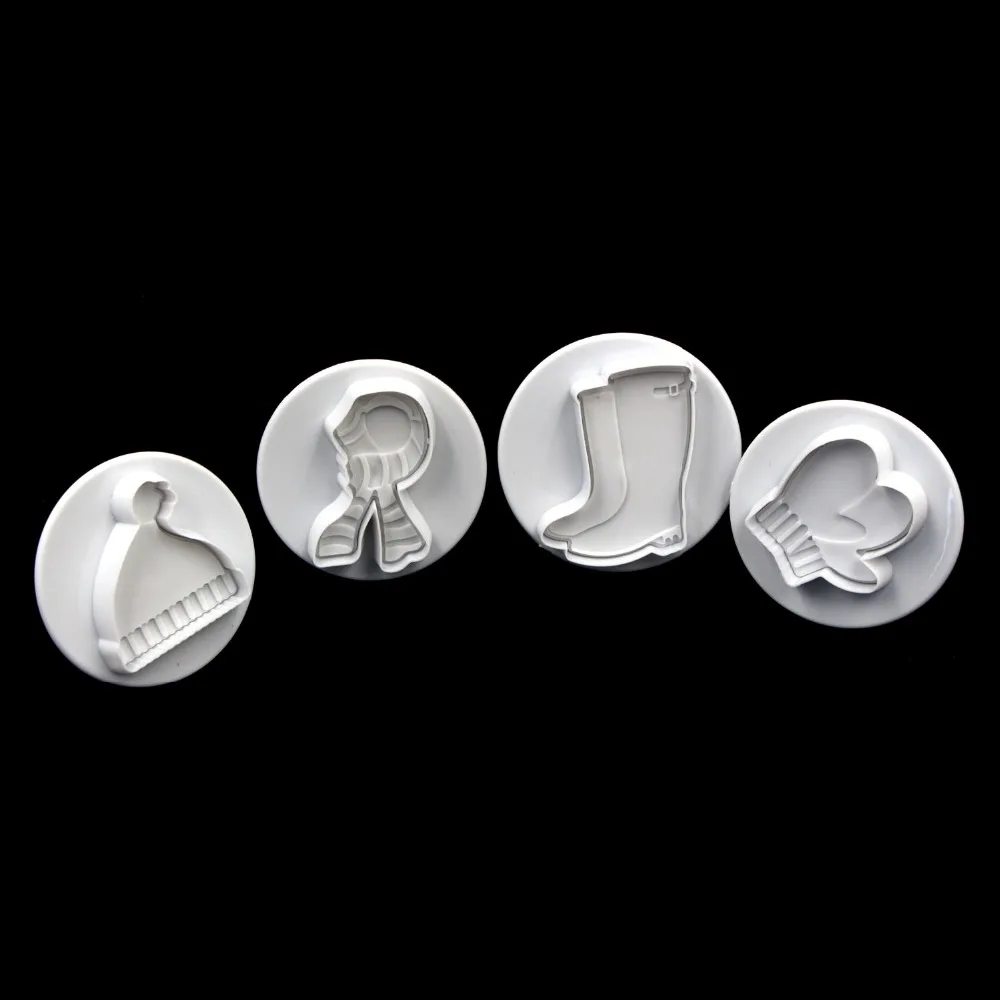 4 шт./компл. Пластиковая форма для выпечки плунжера торта украшение фонданта