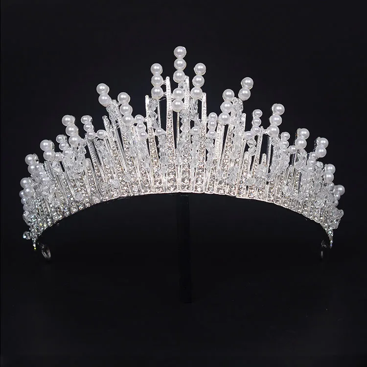 Новая Мода Роскошные Ручной жемчужина принцесса Корона Благородный кристалл