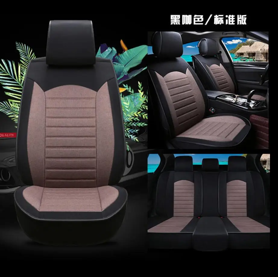 Чехол для автомобильного сиденья из льняной кожи honda cr v crv 2002 2007 2011 2005 2008 2010