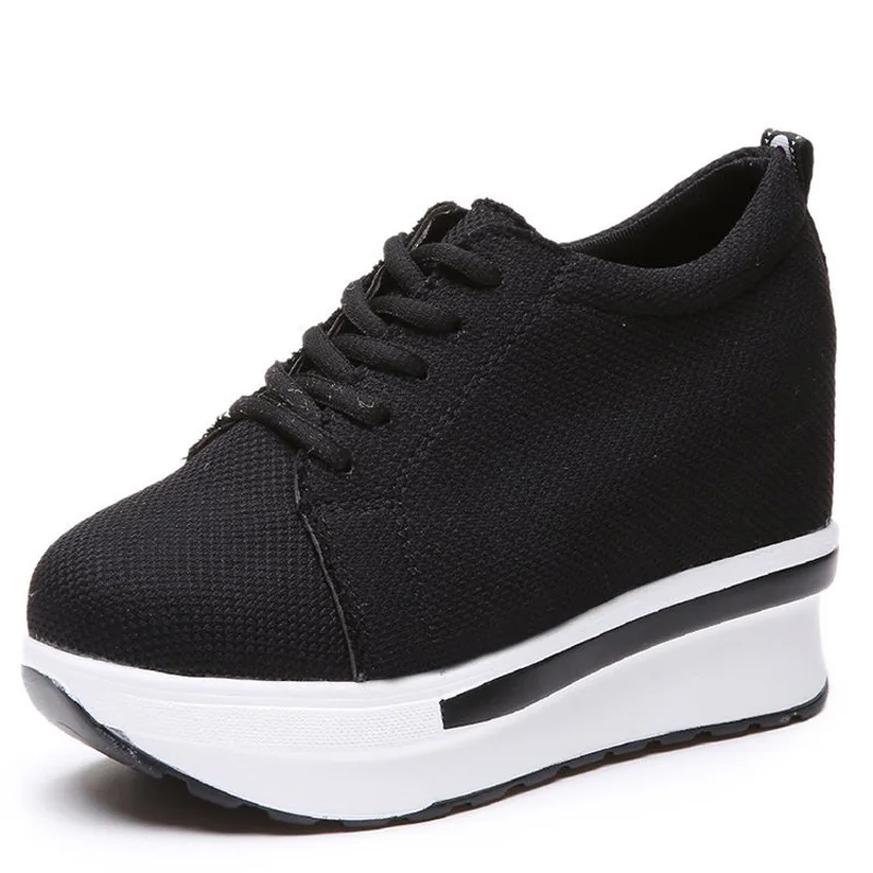 HEE GRAND/2019 г. красные женские туфли на плоской платформе дышащие кроссовки со