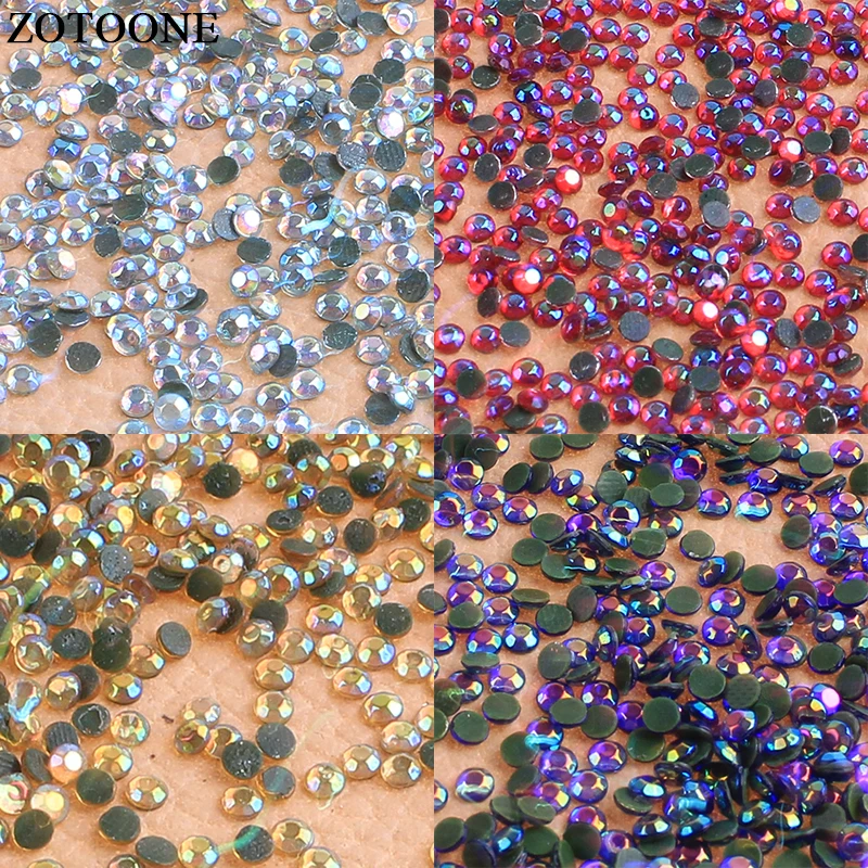Стразы ZOTOONE с плоской задней стенкой для рукоделия украшения дизайна ногтей