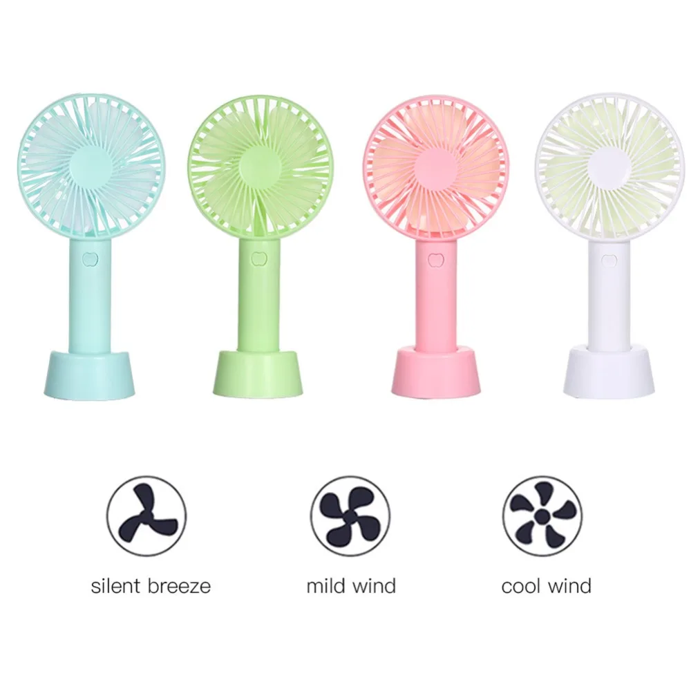 Новый портативный крутой Летний Мини ручной вентилятор с подставкой люлькой USB