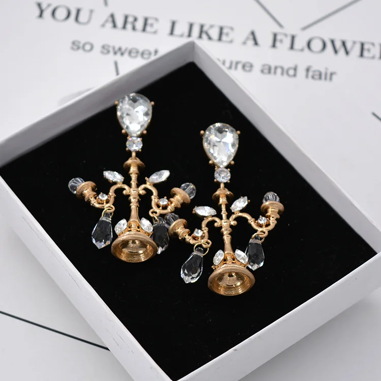 

Romantic long crystal earrings fashion jewelry for women