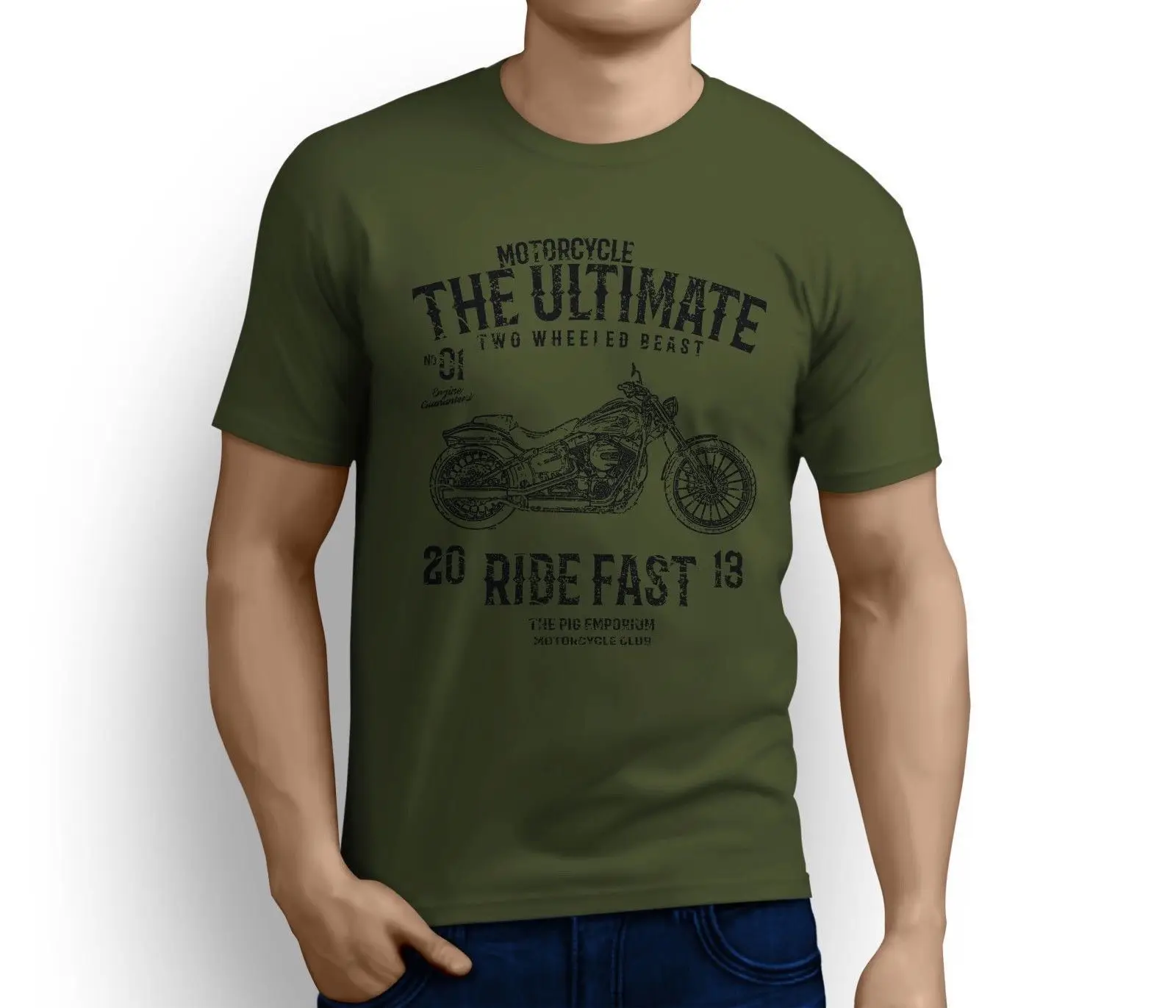 

Fashion New Top Tees TshirtsUltimate American Motorbike Breakout Inspired Motorcycle Art T-shirt Men'S Funny Harajuku Tshirt