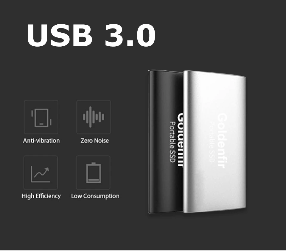 Goldenfir маленький размер портативный ssd USB 3,0 64GB 128GB 256GB 512GB 1 ТБ внешний твердотельный накопитель