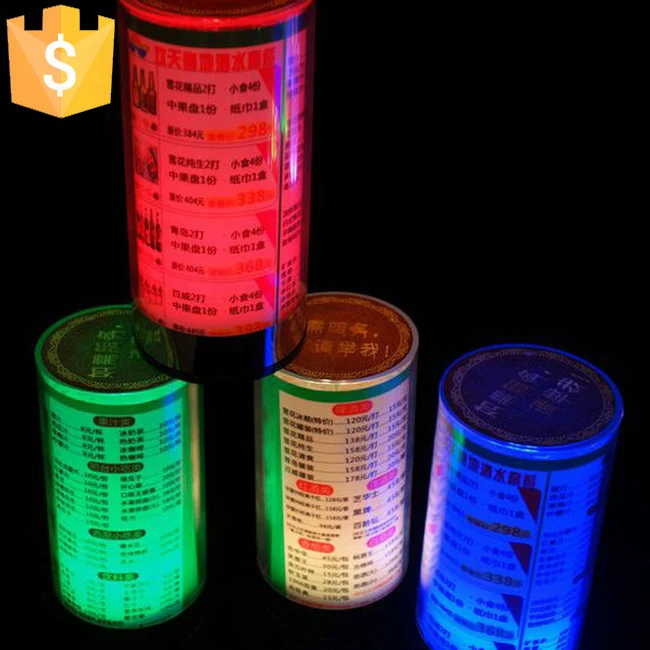 Современное меню освещение для еды 7 цветов меняющаяся креативная ресторанная