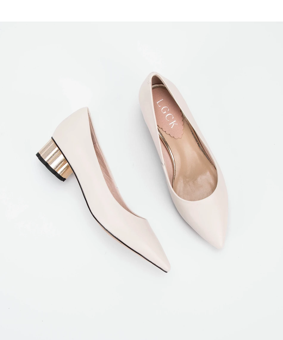 Plus Size 34-43 Genuine Leather Women Shoes Pointed Toe Fashion Strange Style In with Casual Shoes European Designer comfortable