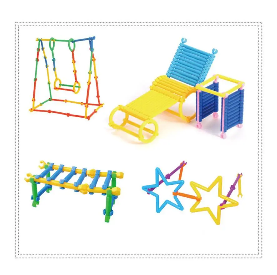 400pcs/lot Kids DIY Creative Intelligence Sticks Blocks Plastic Early Educational Magic Learning Building Toys Gift | Игрушки и хобби