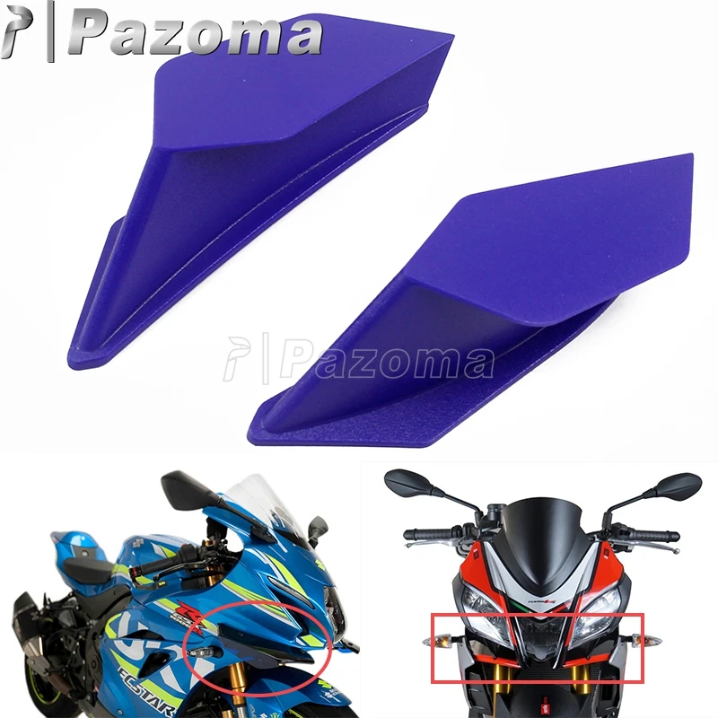 

Universal Motorcycle Scooter Dynamic Wing Kit Aerodynamic Winglets w/ Sticker For Honda Suzuki Yamaha Kawasaki BMW Superbike R25