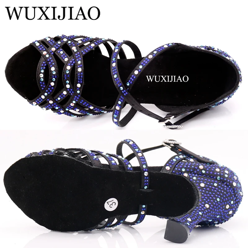 WUXIJIAO, Женская Обувь для бальных танцев, сальса, Латинская танцевальная обувь, квадратная танцевальная обувь, Самба, танго, туфли для вальса, женская мода