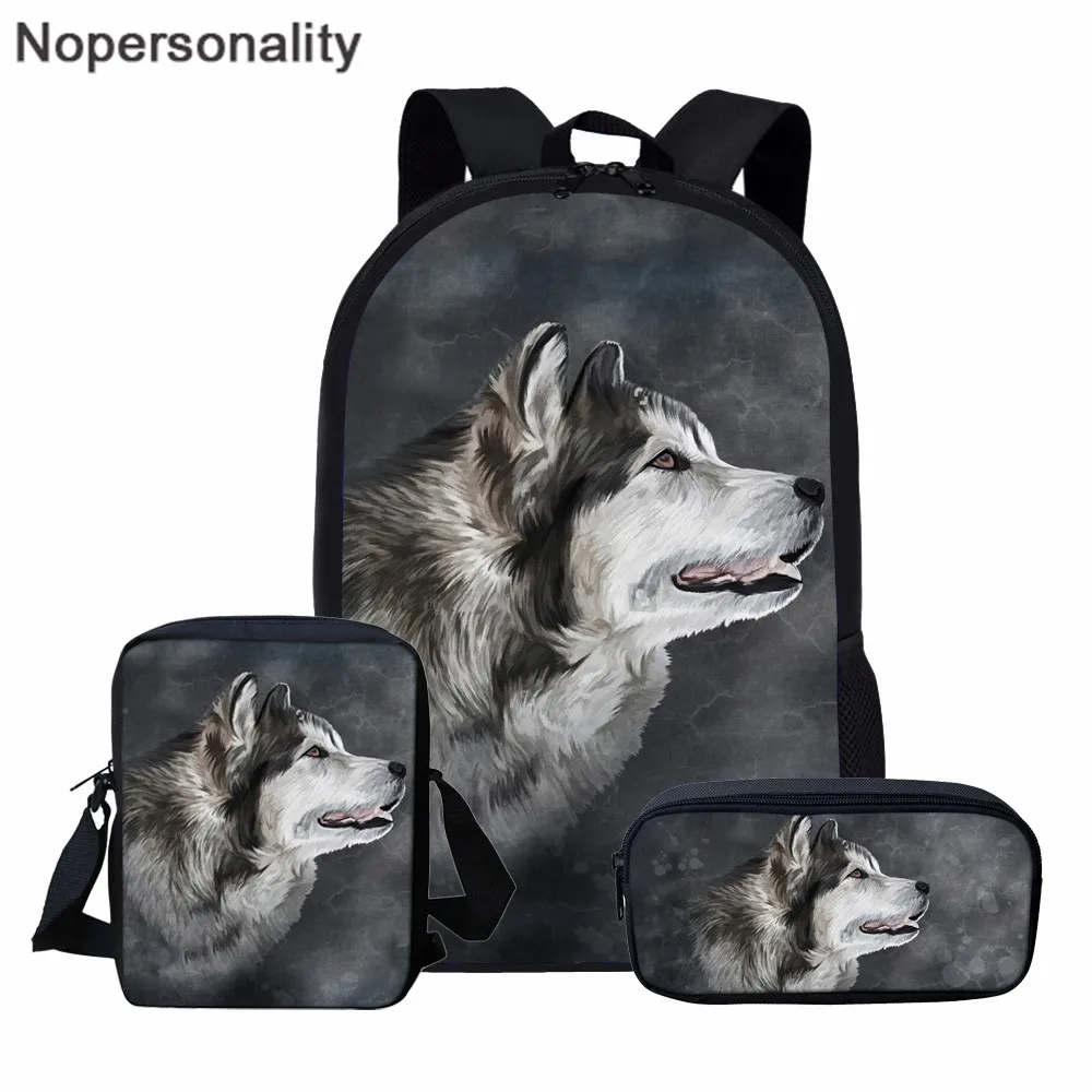 Nopersonality самоед Детский рюкзак для мальчиков с рисунком из мультфильма маленьких