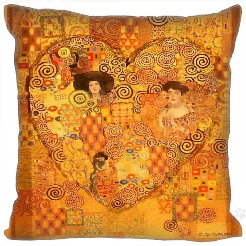 Горячая Gustav Klimt на заказ DIY длинная подушка для объятий чехол две стороны дропшиппинг оптовик 40x40 см - Цвет: 21
