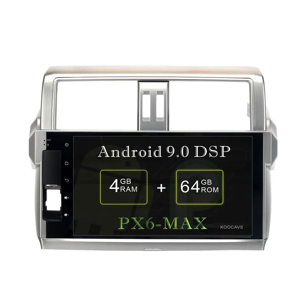 KOOCAVS 10 2 &quotIPS Android 9 0 Автомобильный GPS радио плеер для Toyota New Prado 150 2014 2015 с 4 Гб + 64 ГБ