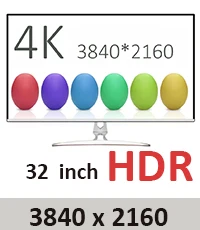 32 дюйма 3840x2160 мультимедиа HD светодиодный плоский телевизор дисплей монитор Full HD HDMI VGA DVI 4K компьютерный монитор