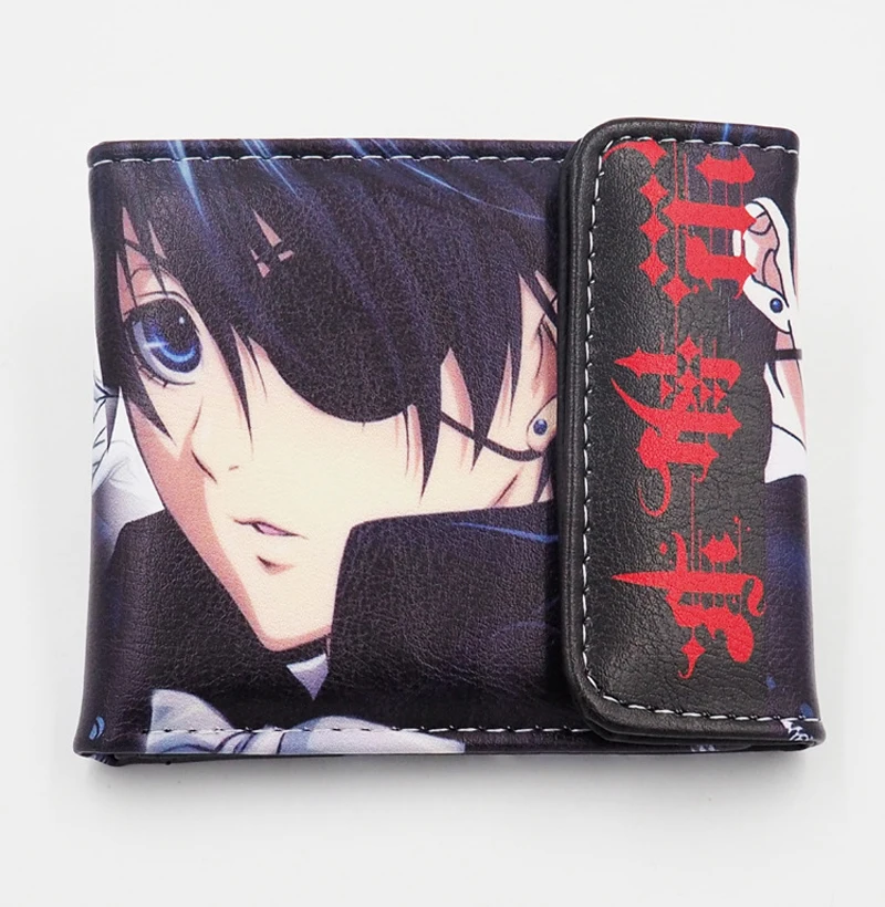 Японский Аниме Черный дворецкий Ciel Phantomhive Себастиан PU короткий кошелек с