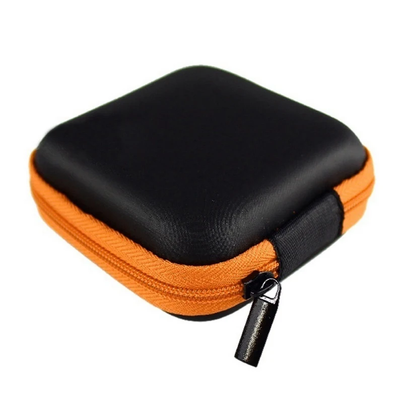 orange 8x8x3cm LASPERAL Сумка Для Хранения Чехол для наушников головные наушники из ЭВА Чехол Контейнер для кабеля сумка для наушников коробка мешочек с держателем(без наушников - Цвет: orange 8x8x3cm