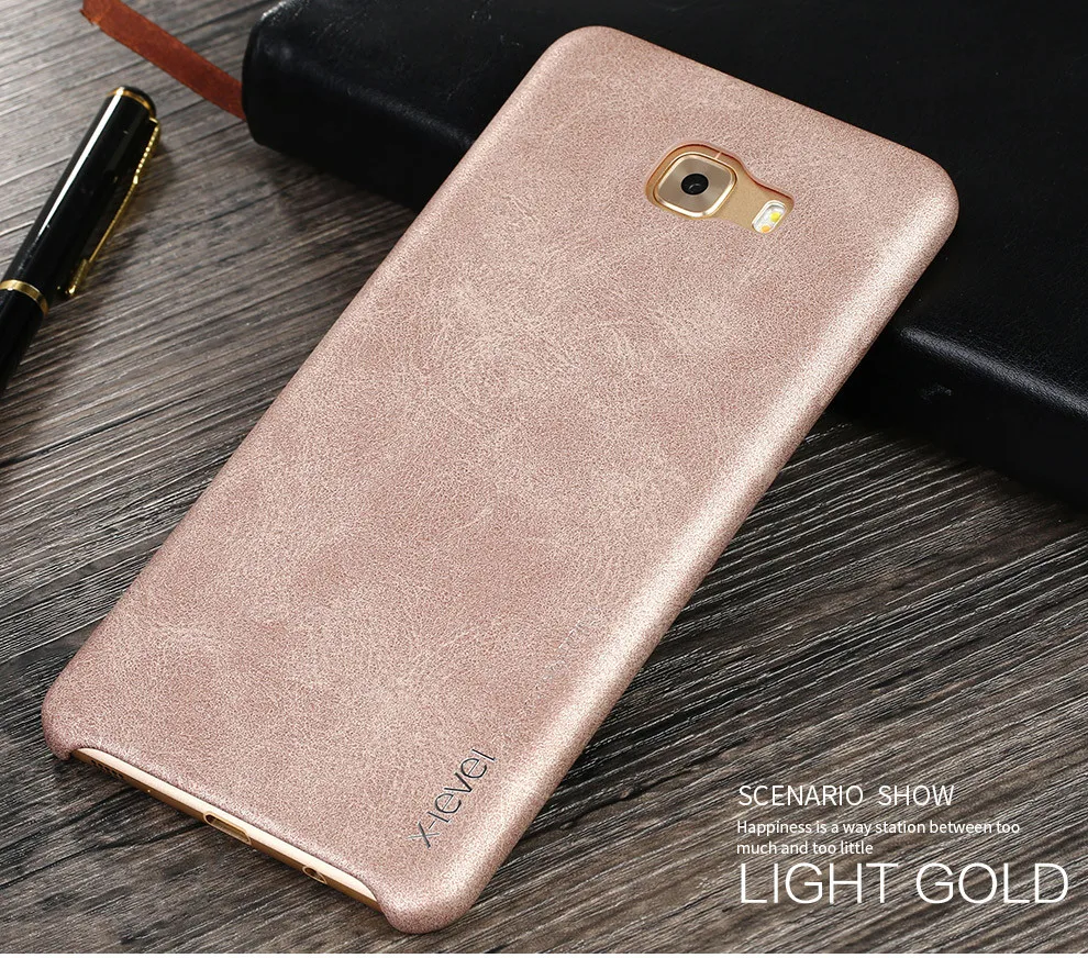 X-Level кожаный чехол для телефона для samsung Galaxy C9 Pro чехол Роскошный PU Мягкий сенсорный ультра тонкий чехол для samsung C9 Pro