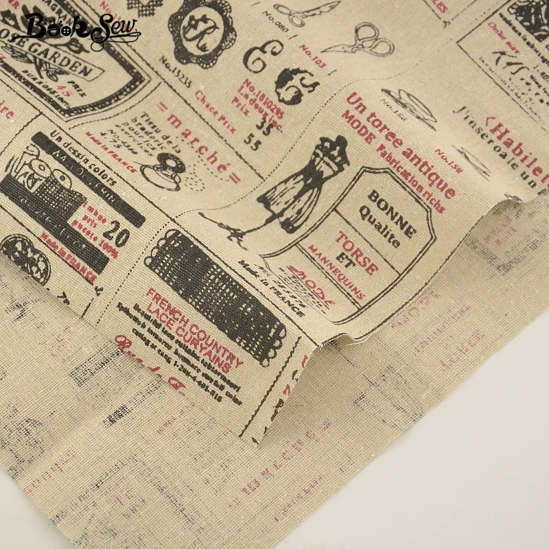 Ткань для шитья хлопчатобумажная льняная ткань скатерть книг подушка сумка