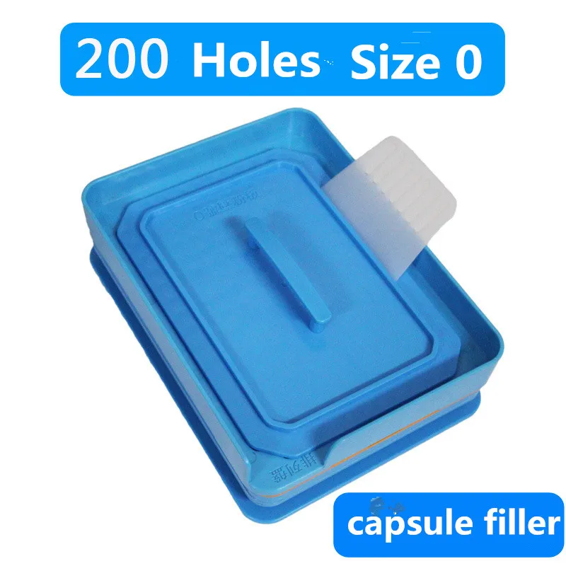200 Holes size 0 Новинка ABS черная Капсульная пластина#00#0#200/100 отверстие капсульный наполнитель капсулы оболочка Профессиональная ручная машина Flate/6 - Цвет: 200 Holes size 0